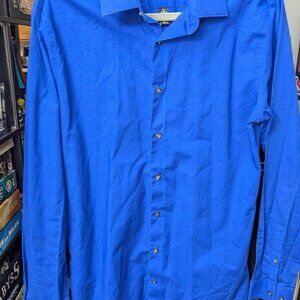 JF J.Ferrar Blue Button Up Size M